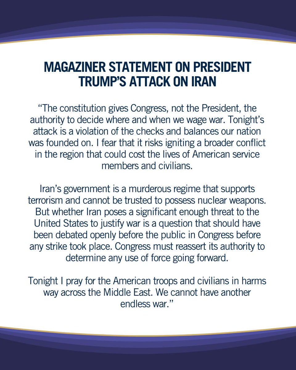 Congressman Seth Magaziner tweet media