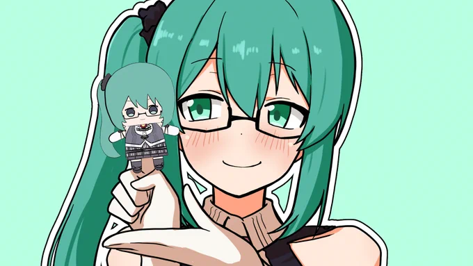 ミニパペット超かわいい～～～～～～～となったので 感謝のFA #すずあーと