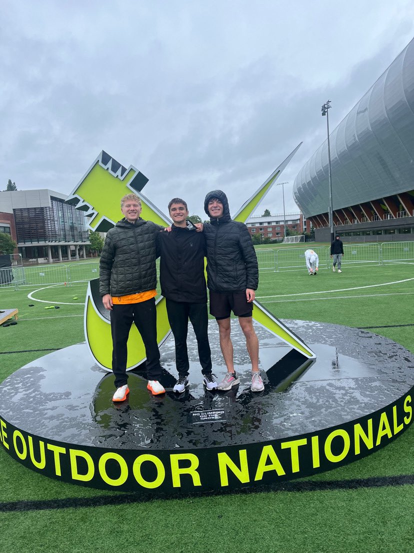 These Iowa preps made us proud in the HS Boys Championship 800m at Nike Outdoor Nationals!

L-to-R: Dowling senior Owen Wolfe (8th, All-American), Western Dubuque junior Quentin Nauman (9th) and DCG sophomore <a href="/JackMeggison/">Jack Meggison (2027)</a> (22nd).