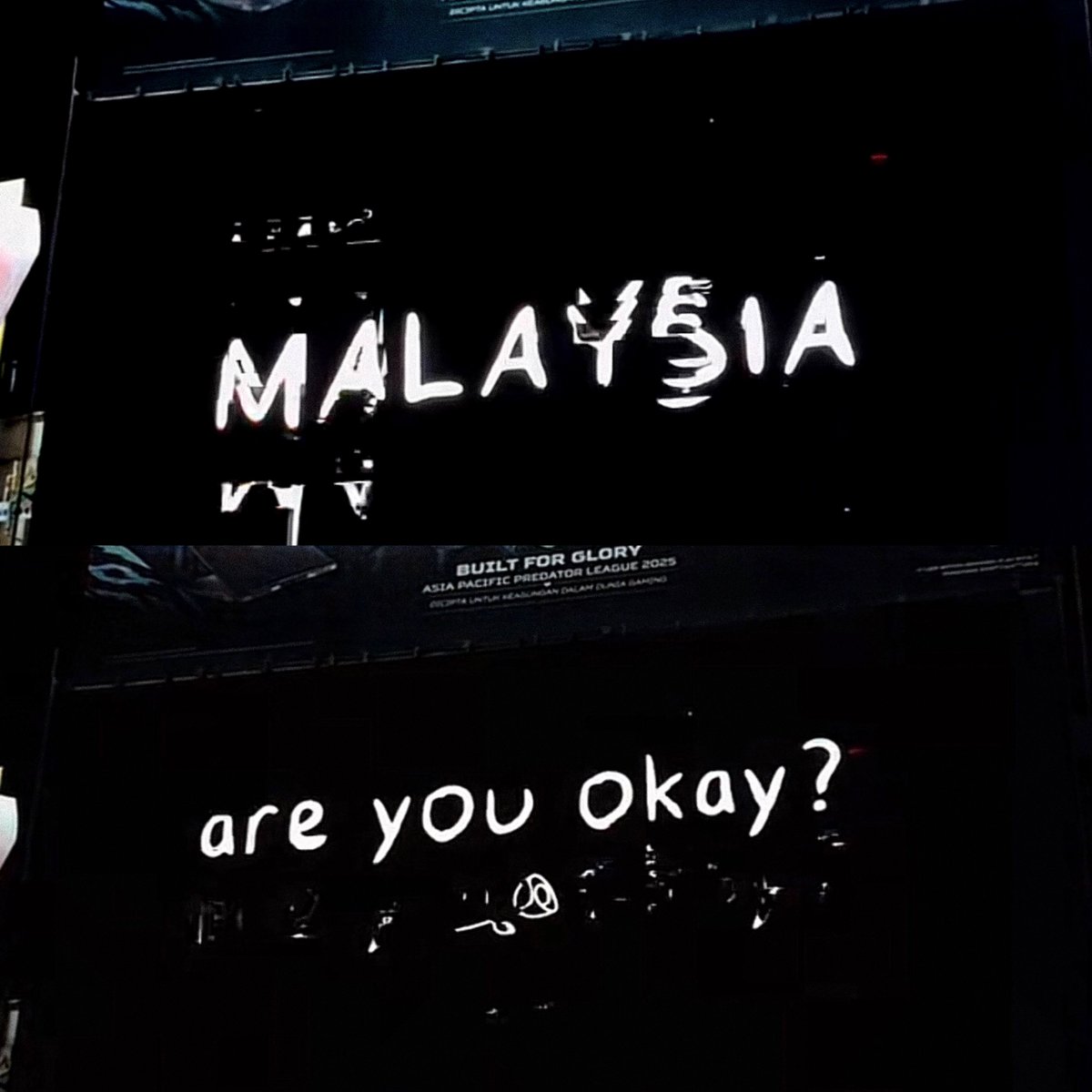 THIS TEASER SUDDENLY ON SCREEN AT BUKIT BINTANG LAST NITE

RUMOURS NOW EVERYWHERE!

PLEASE BE TRUE THIS IS ABOUT MCR UPCOMING WORLD TOUR IN MALAYSIA
