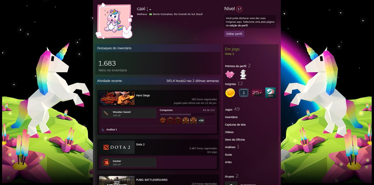 dormi 5 min, a elisa na minha steam: