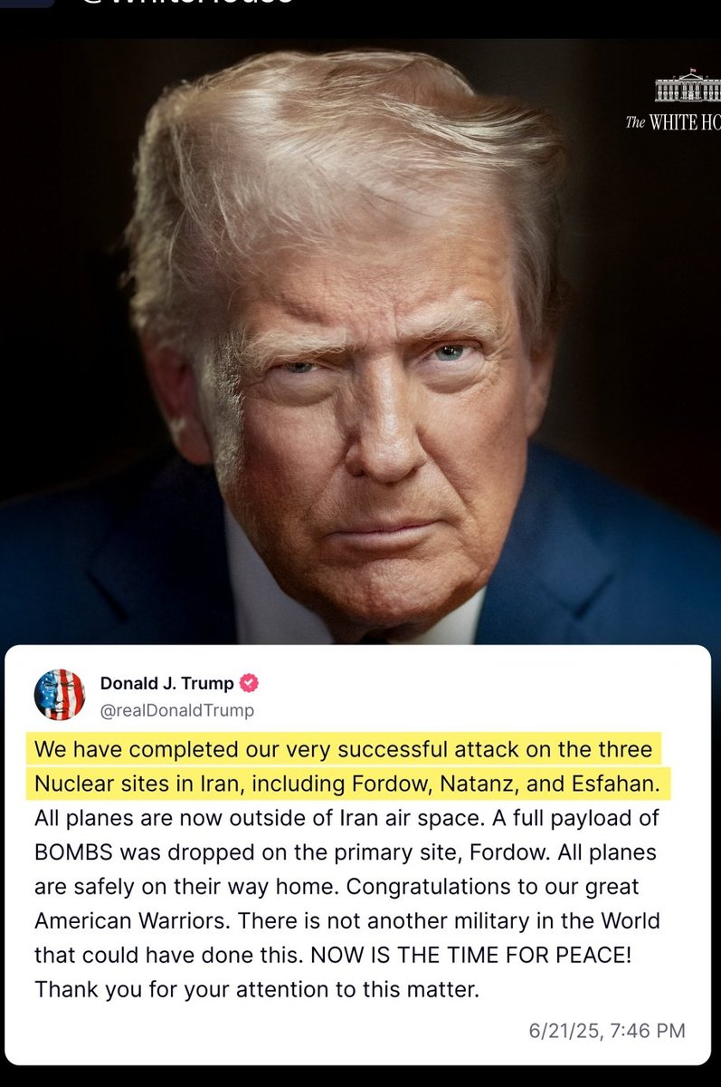 As President Donald Trump announces U.S. strikes on Iran’s nuclear sites &amp; the world watches a volatile chessboard let us all pause in gratitude for India’s unyielding visionaries who carved our nuclear destiny against formidable odds. 

Smt. Indira Gandhi, a lioness undaunted by