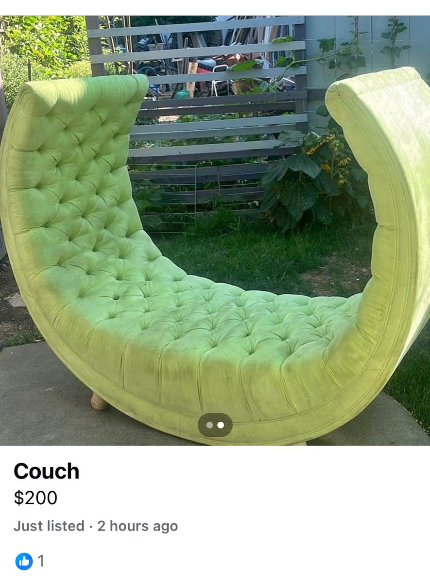I had everything set up to buy this couch tomorrow and he sold it out from under me!! 😭😭😭

I was really looking forward to styling this wild pice 💔