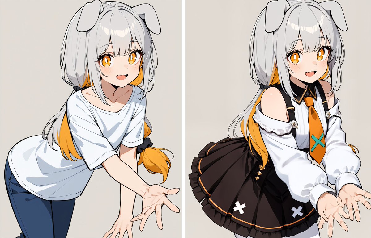 dodo_ria's tweet image. 続き
#FramePack の着せ替えチャレンジ

着せ替え元となる一枚絵を複数生成した上でリトライ中。素体変換と違って明確に画風が維持されるから多少ガチャがあっても時間をかける価値があるかも。

「シャンク〇･･･指がっ！！」の部分はあとでinpaintで直せばよかろうなのだ