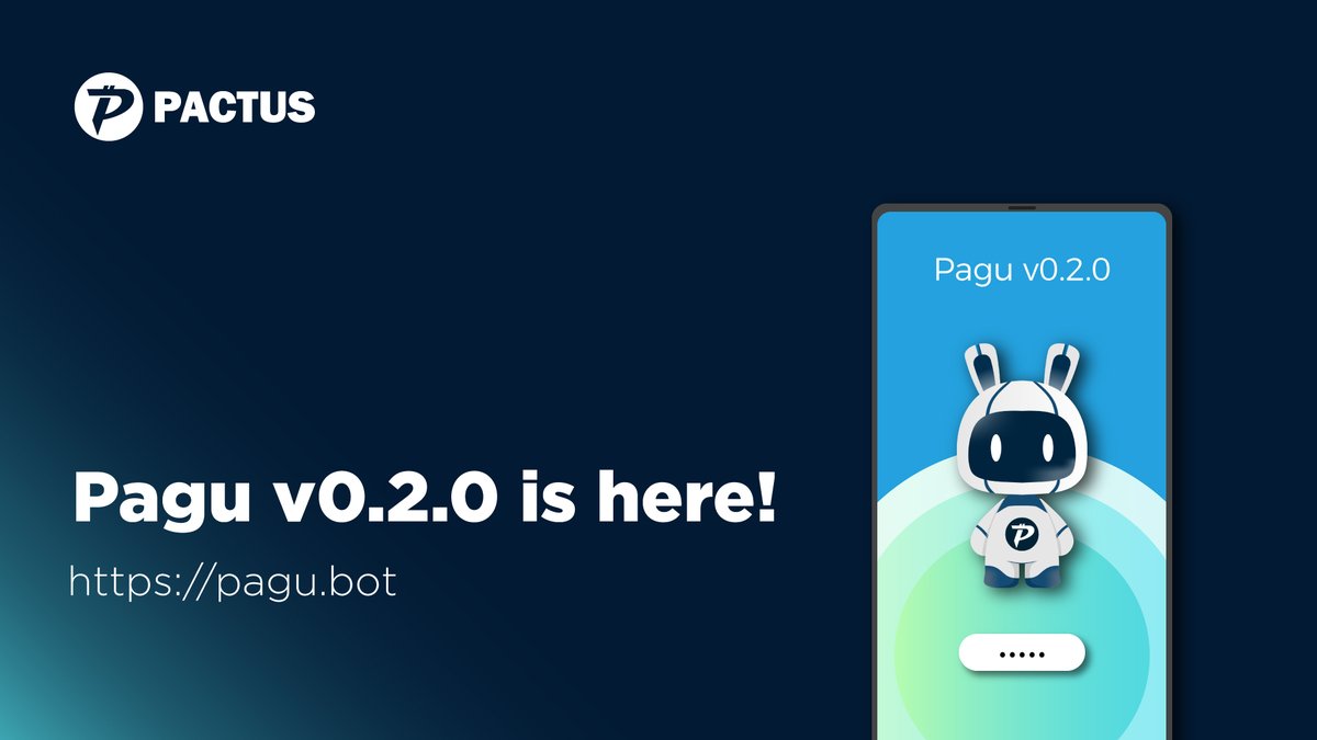 🚀 Pagu v0.2.0 is here!

Pagu (pagu.bot) is your companion bot for the Pactus blockchain, available on Discord and Telegram. 
It provides real-time network stats, block reward estimates, PAC coin prices, testnet monitoring, a faucet, and much more.

🌐 What's New