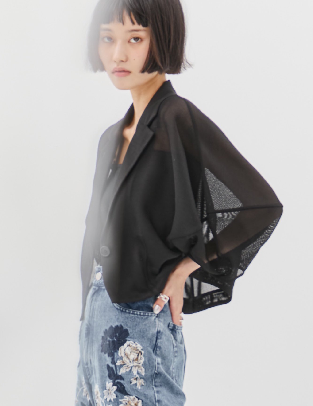専用品　clane 新品　MESH LANTERN JACKET 別注MESH LANTERN JACKET(1 WHITE): CLANE: WOMENS｜ STUDIOUS