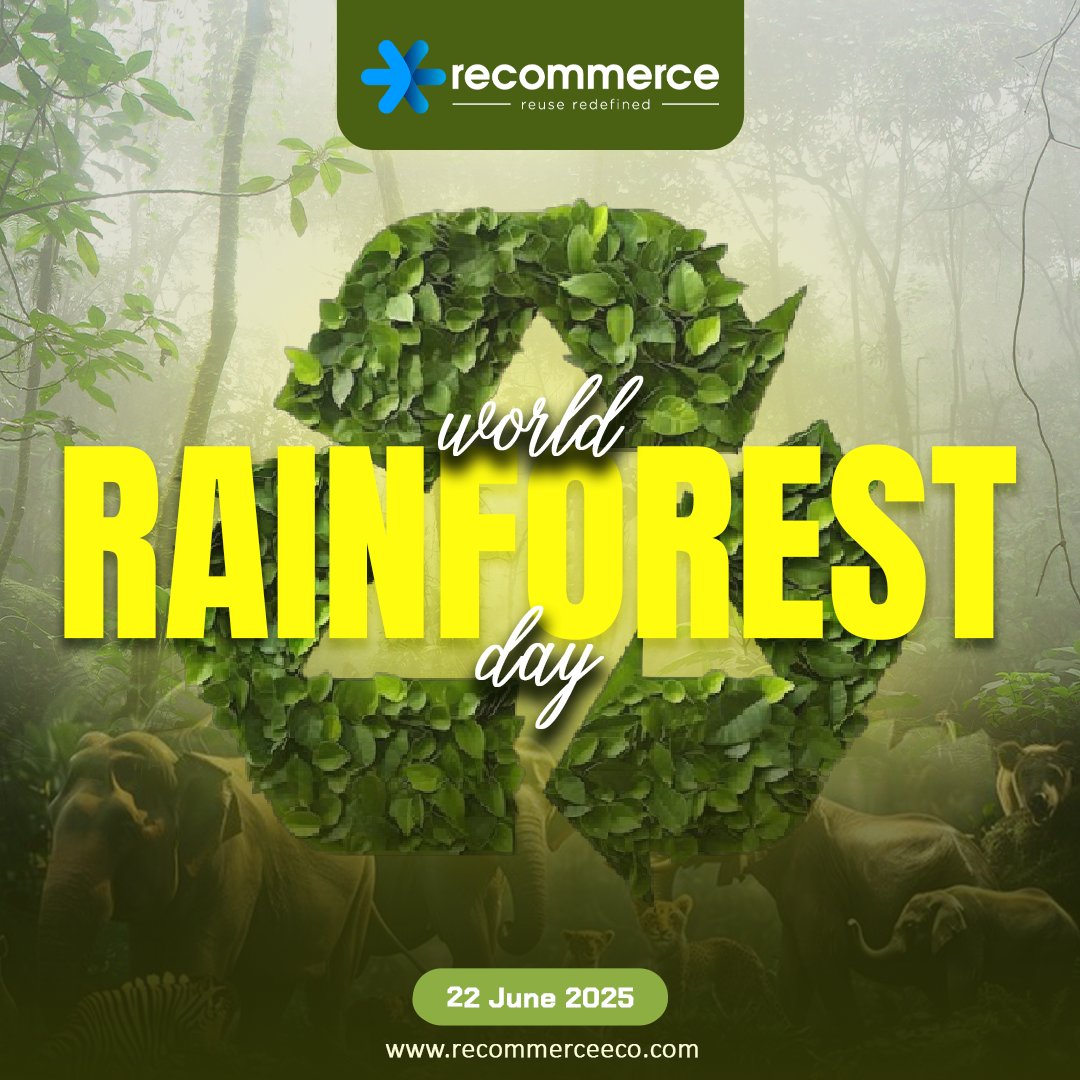 It's #WorldRainforestDay — a powerful reminder to protect what matters.

At RECOMMERCE, we fight e-waste by giving electronics a second life, reducing demand for raw materials &amp; deforestation.

No Planet B. Just action.
#Sustainability #CircularEconomy #eWaste