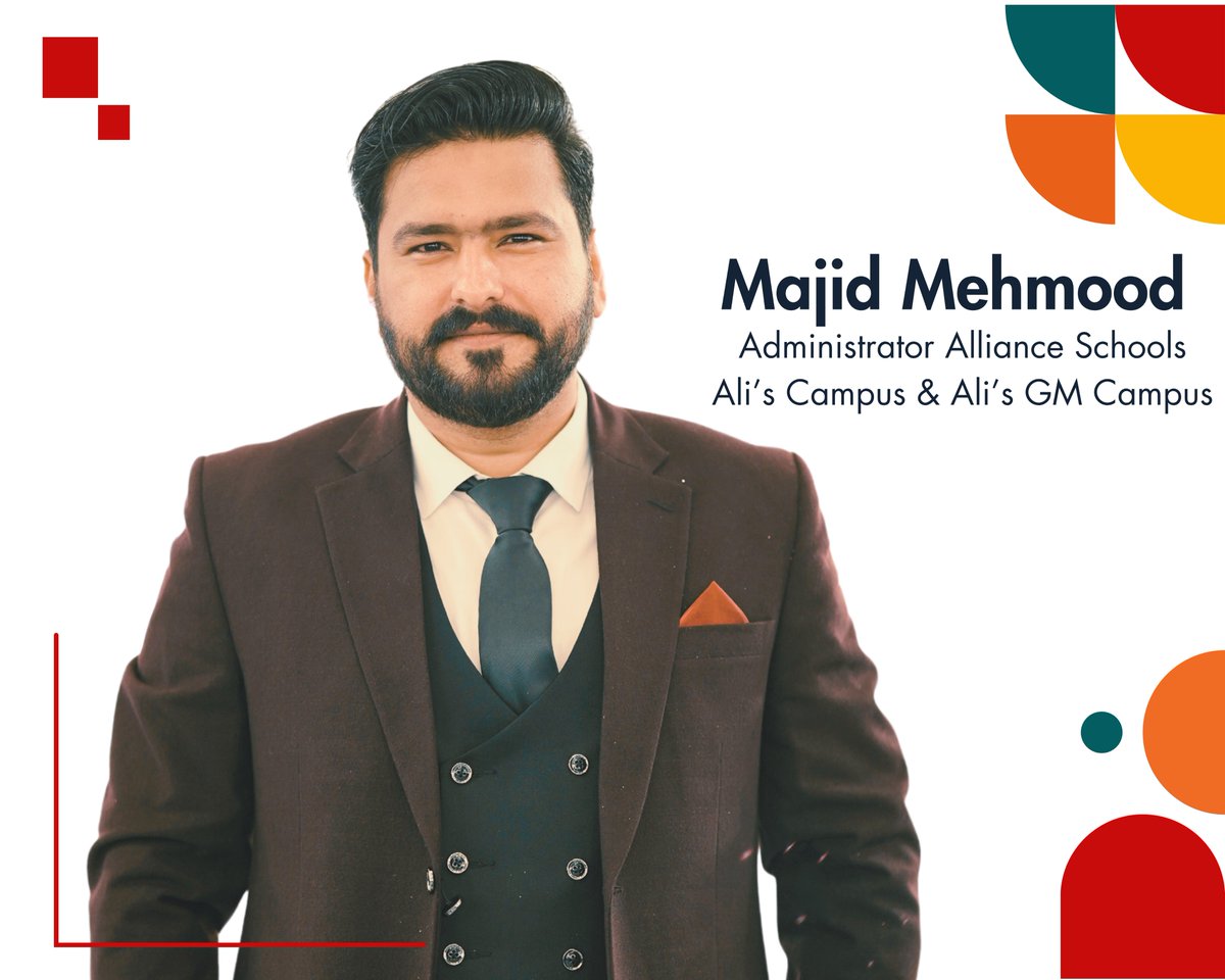MajidMehmoduk's tweet photo. I am confident that Alliance Schools will suffice this dire need of our Society.  
Majid Mehmood Administrator &amp; Director Alliance Schools Ali's GM Campus
#AllianceSchools  #MajidMehmood #Majidmehmoodadministrator #majidmehmoodprincipal #Majidmehmoodirector #Majidmehmoodalliance https://t.co/9MGCM4aPLC