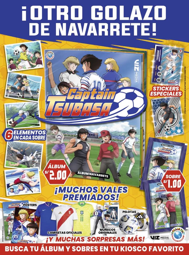 oe que xuxa con navarrete, ponganle condon q se anda cogiendo a todos
primero sacó jujutsu y ahora le sacó la licencia a editorial berlin y va a sacar SU album de captain tsubasa, hasta el arco del mundial juvenil
revivió navarrete caraxo