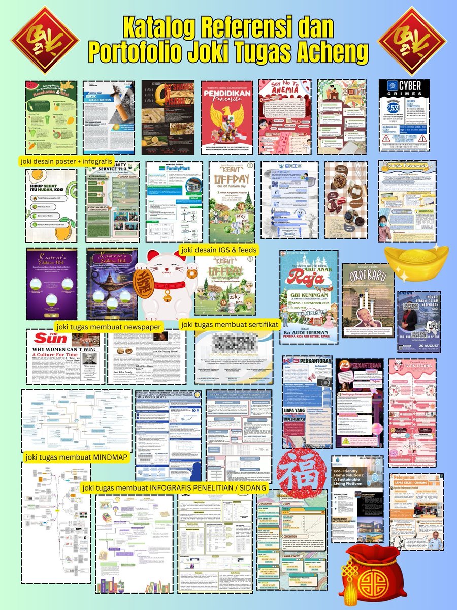 afukkado's tweet photo. Joki Desain: Poster, Infografis, Mind Map. Di Toko Acheng bisa nego tipis. Silahkan coba disini, diskusi lebih lanjut di WhatsApp. Dijamin tidak kecewa, dan pasti rapih. #zonauang #zonajajan https://t.co/JtbpNBkVLC