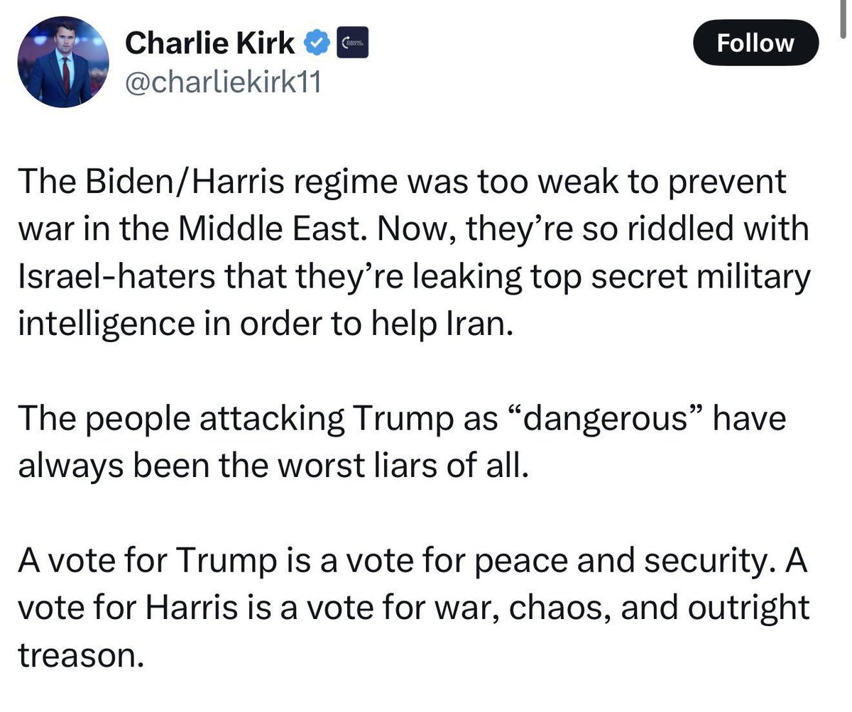 A00Ecj's tweet photo. @charliekirk11 https://t.co/8t8ee3d1c5