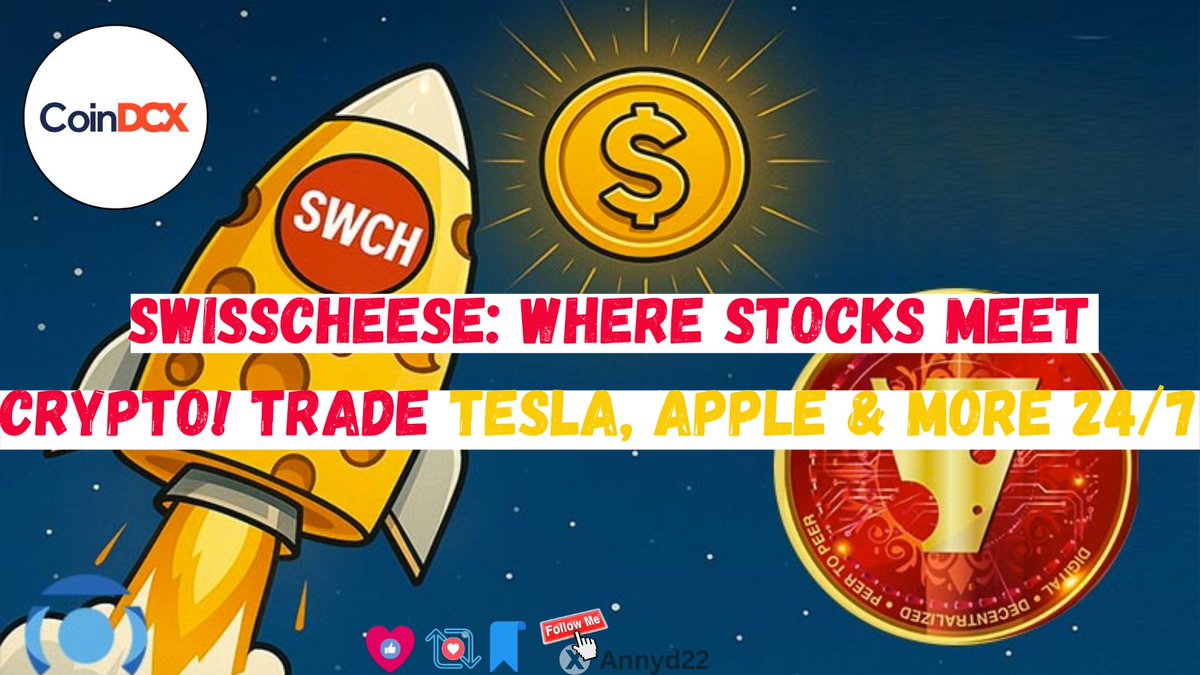 Ever heard of a crypto that mixes stocks and Web3 magic?  

Meet <a href="/Swisscheese_fn/">Swisscheese finance</a>  game-changer.

Let’s explore its platform and vision. Ready to dig into something cheesy? 

#CoinDCXCollective #SwissCheese #SWCH #DeFi