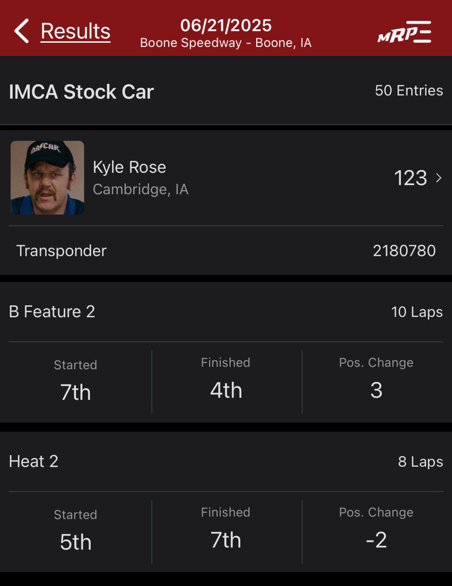 productive double header night at boone! Had a good run in the makeup A-main feature from last week finished 11th, and made some changes for the 2nd show that taught us a lot! however i needed top 2 to make it out of the B. No damage and lessons learned👍🏻👍🏻