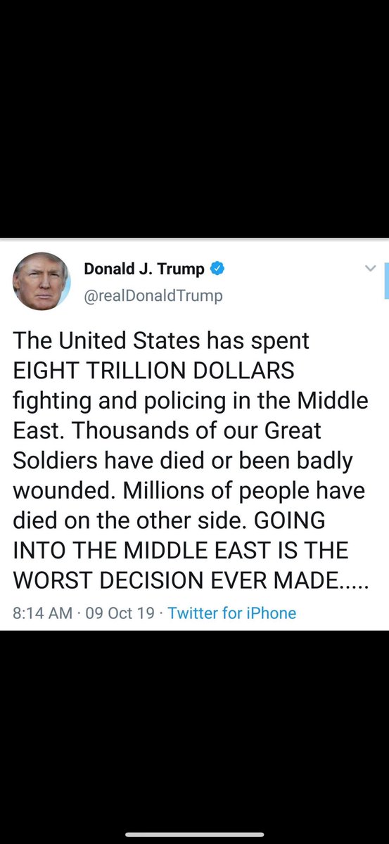 You cried over the trillions wasted on wars in the Middle East and now you’re ready to set the region on fire again just to please the Zionist lobby. You’re not just a hypocrite you’re a liar with no principles.
<a href="/realDonaldTrump/">Donald J. Trump</a> #Trump #IranIsraelConflict