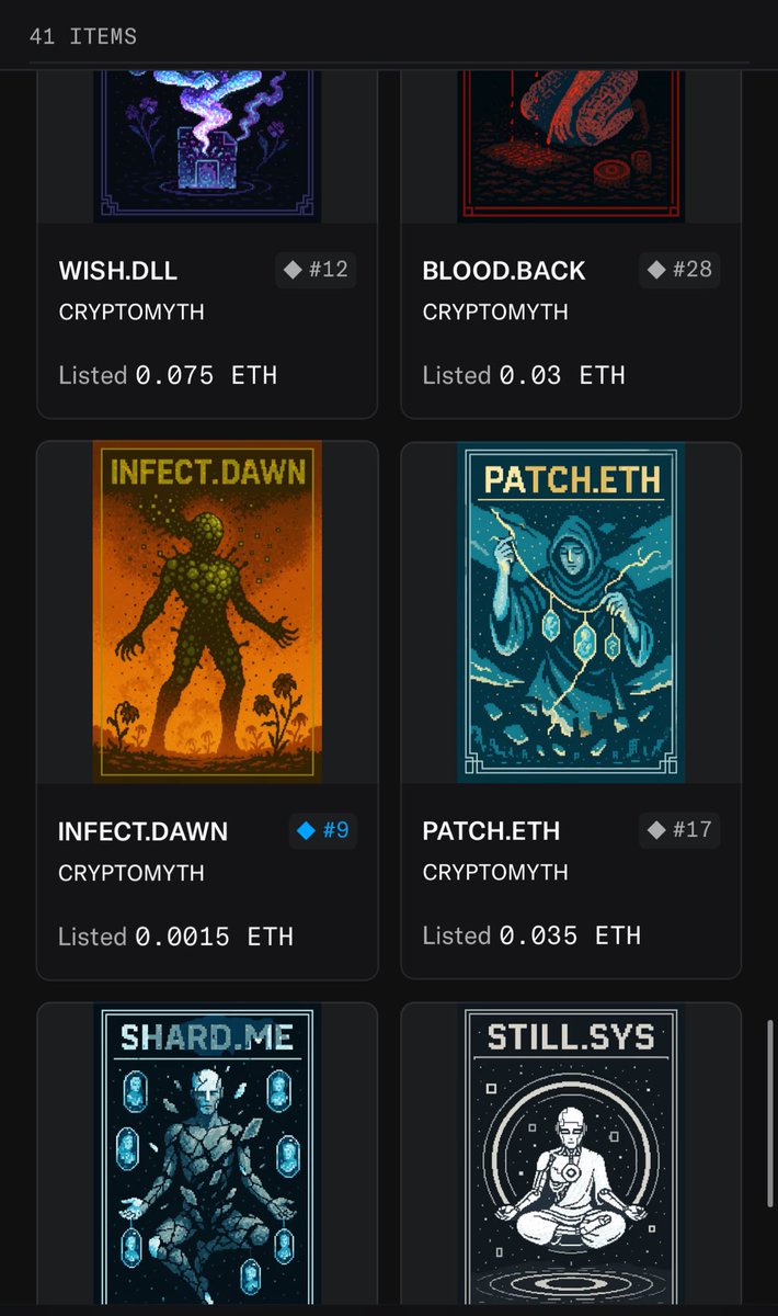 theartrealitt's tweet image. 🎴 New CRYPTOMYTH NFTs online.
Glitch, symbols, legends of the metaverse.
🔓 Available now ↓

opensea.io/collection/cry…

#nftart #web3 #cryptomyth