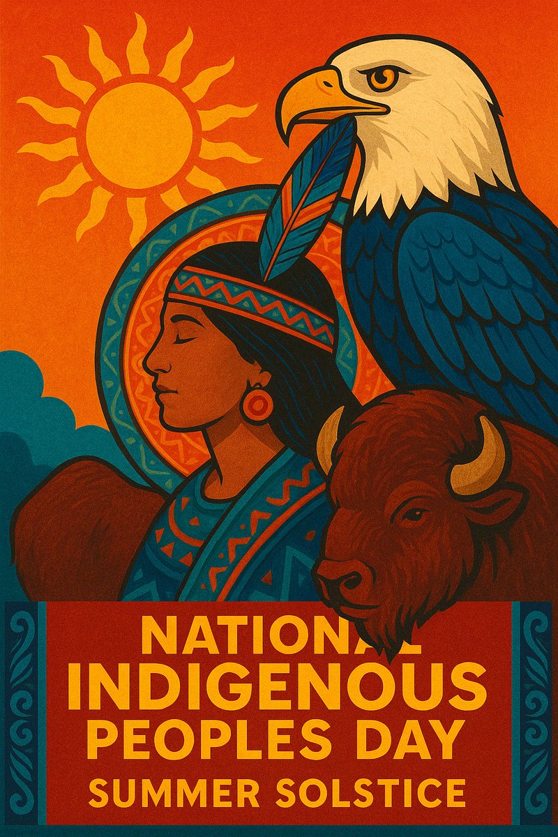JeanelleMandes's tweet photo. Before the day ends, let’s reflect on honouring National Indigenous Peoples Day &amp; the Summer Solstice—a time of light, renewal, and Indigenous strength.

Celebrate culture, community, and connection.

#NIPD2025 #SummerSolstice #IndigenousPride https://t.co/u3RbW1aDNh