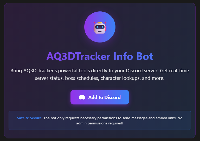 Kingwerepyre's tweet photo. Did someone say discord? https://t.co/GYkEu7ydXH now has a discord bot and a discord timestamp generator! The bot can be added to your server now for free! Check out the bot page and timestamp page for features! @GoldRavenAE @BeleenAE @LokiMonsterAQ3D #AQ3D @AQ3Dgame @Clarion_AE https://t.co/RzJpGkZEo9