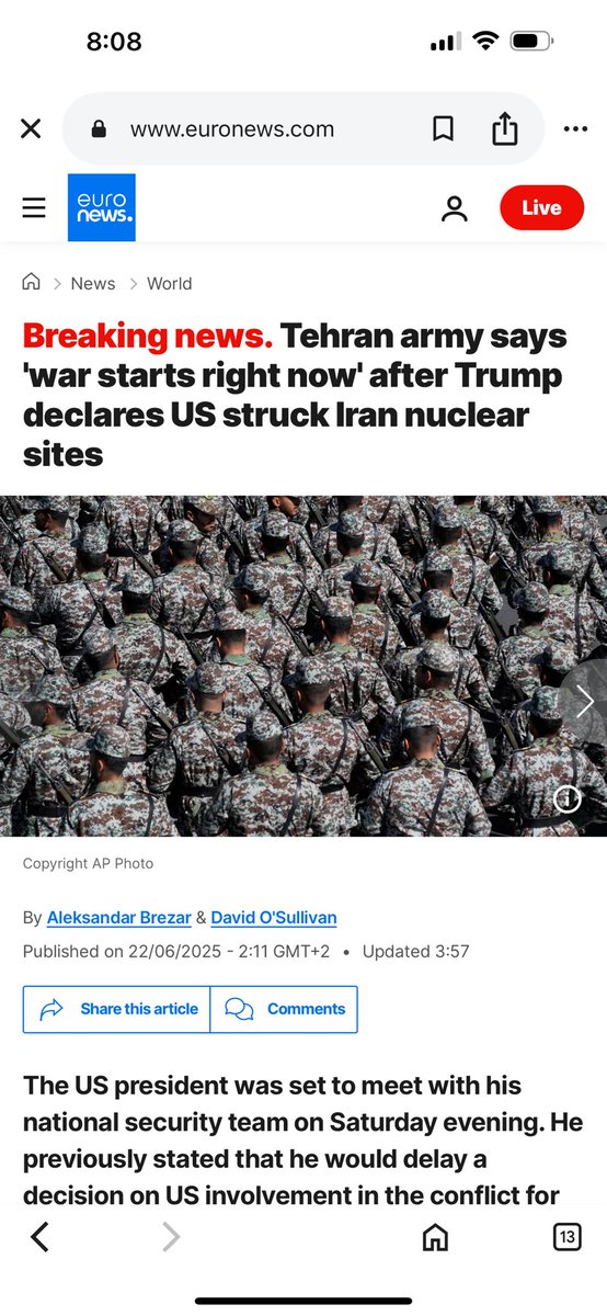 Jarrett_G83's tweet photo. @PrepperCanadian @clashreport Hey not sure if you already seen but Iran has responded https://t.co/Y2hC4Sicf8