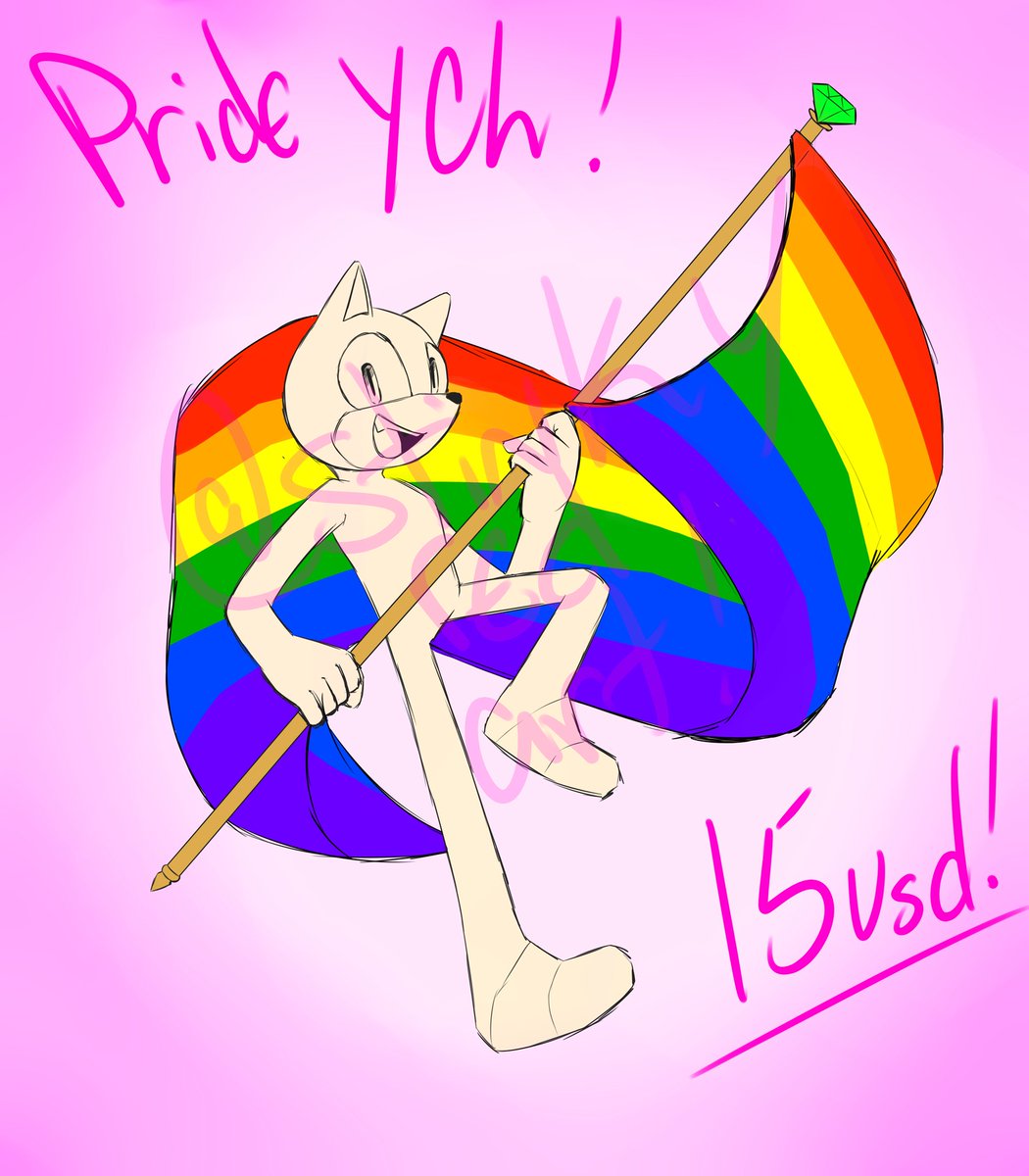 stinkyredart's tweet image. ❗️❗️PRIDE YCH❗️❗️
Currently 1️⃣5️⃣USD but if youre a real one I'll go lower!
Can change flag, the little chaos emerald at the top(color and object), and expression/eye shape!
Dm for info!! ❤️ and 🔁 appreciated!