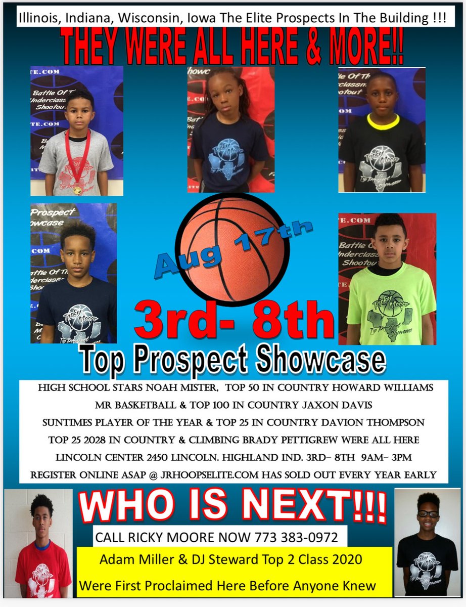 Jrhoopselite's tweet photo. Aug 17th Top Prospect Showcase https://t.co/8mtjWSuwaL