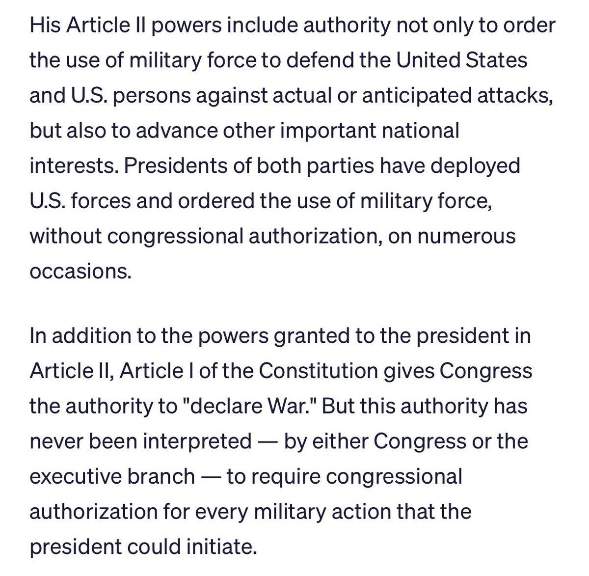 Qeullyy's tweet photo. @JoJoFromJerz He doesn’t need congressional approval. Does anyone do research anymore. https://t.co/R8JRqKzH3C