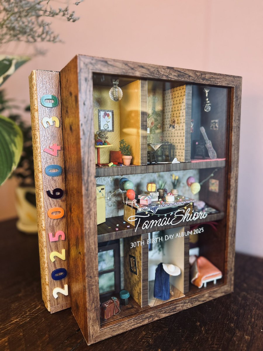 今年の生誕アルバム完成しました！「Maison de Poupée」ドールハウスを作りました。6つ＋１つの部屋に分かれており、ソロコンに参加された方ならなんの部屋かわかるのではないでしょうか☺️（ツリーに続く）#玉井詩織生誕祭