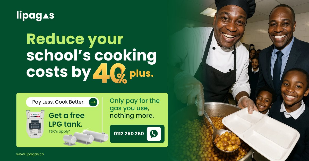 lipa_gas's tweet photo. 💚 Smarter Cooking Starts Here! 💚

At LipaGas, we’re helping schools across Kenya cut cooking costs by more than 40% while enjoying cleaner kitchens, safer fuel, and zero upfront stress. https://t.co/PfUC1ljONt
