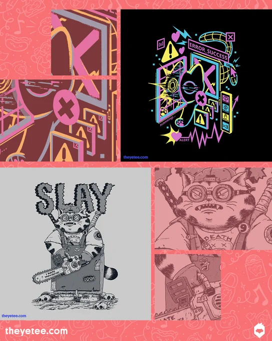 NEW! We've got Heart Scan designed by @miskiart and Slay designed by @pigboomart both #dailytees available for 24 hours only at https://t.co/ZD8ueXz0ra 