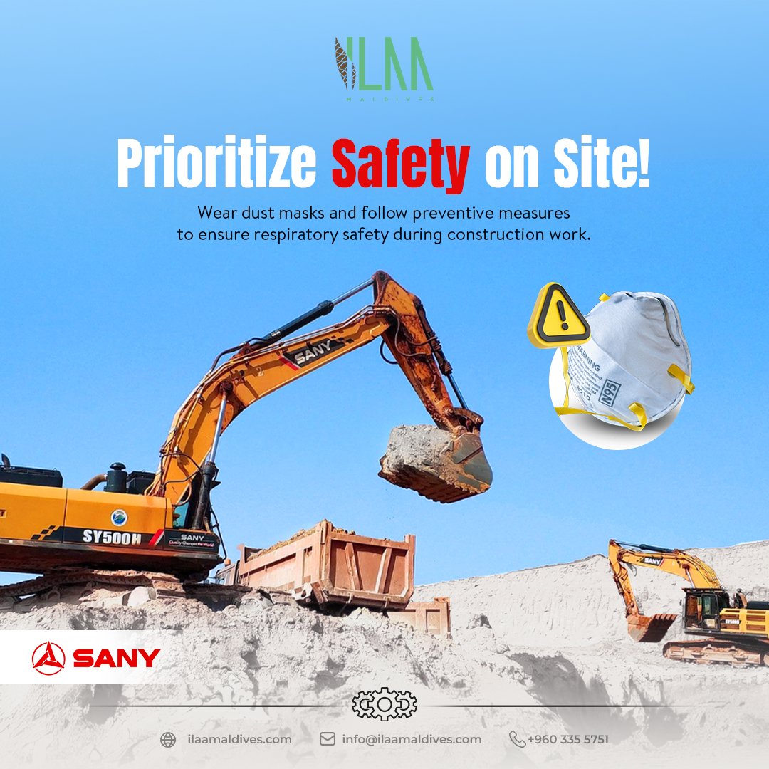 We work hard, let’s work safe too. 😷

Prolonged exposure to construction dust can lead to serious respiratory conditions. Wearing a dust mask and adhering to preventive safety measures is not optional, it’s essential.

#ILAAMaldives #ConstructionSafety
