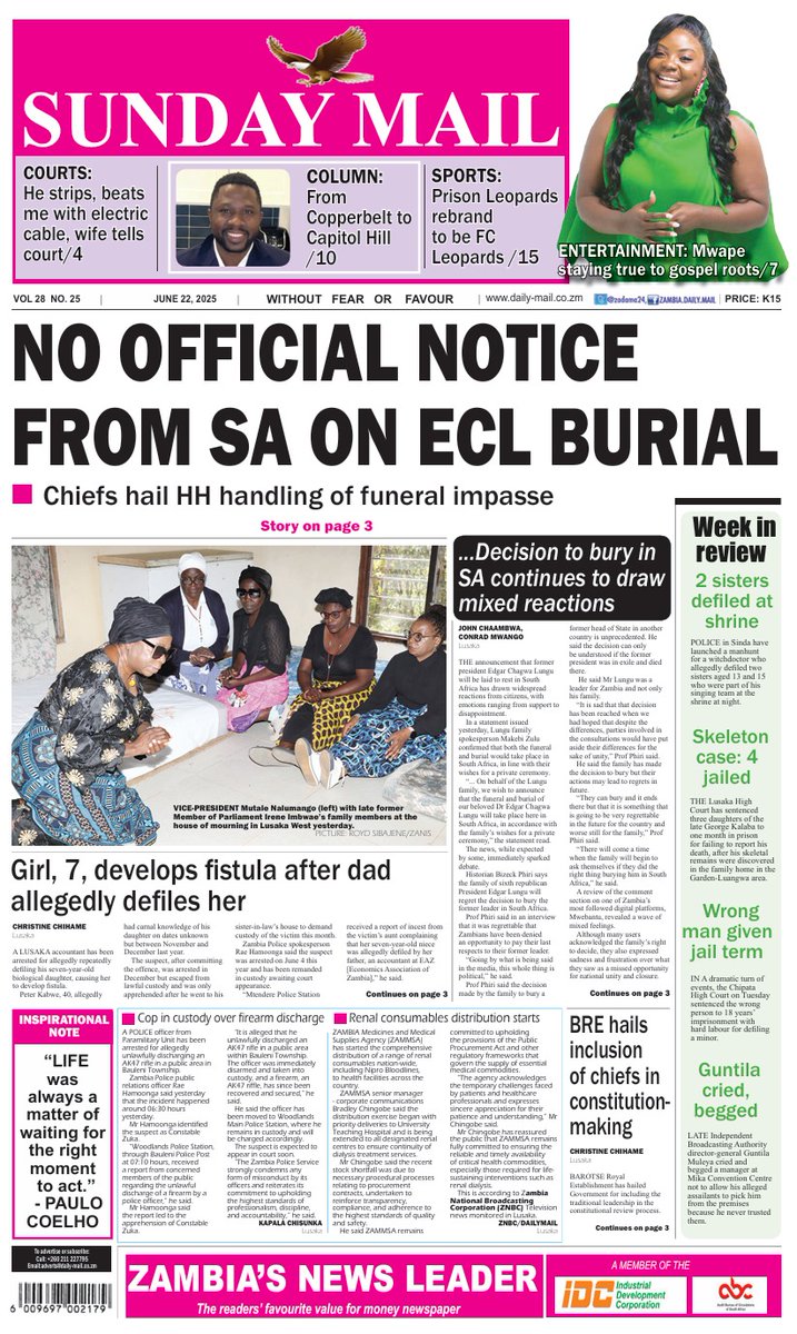 zadama24's tweet photo. ISSUE NO. 25
SUBSCRIBE TO OUR E-PAPER: https://t.co/dlM2L6t85d
#Sundaymailnewspaper https://t.co/Oqw9klCD8w