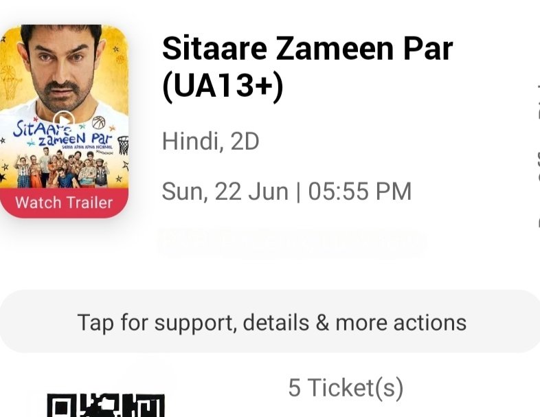 SaneemaFrenzy's tweet photo. I believe that #SitaareZameenPar Sunday collections will be more than 5 times the opening day! Just booked five evening tickets and struggled to get seats of my choice. 🌟🎬 #AamirKhan𓃵
#WatchingAgain https://t.co/fdjb3irQ0s