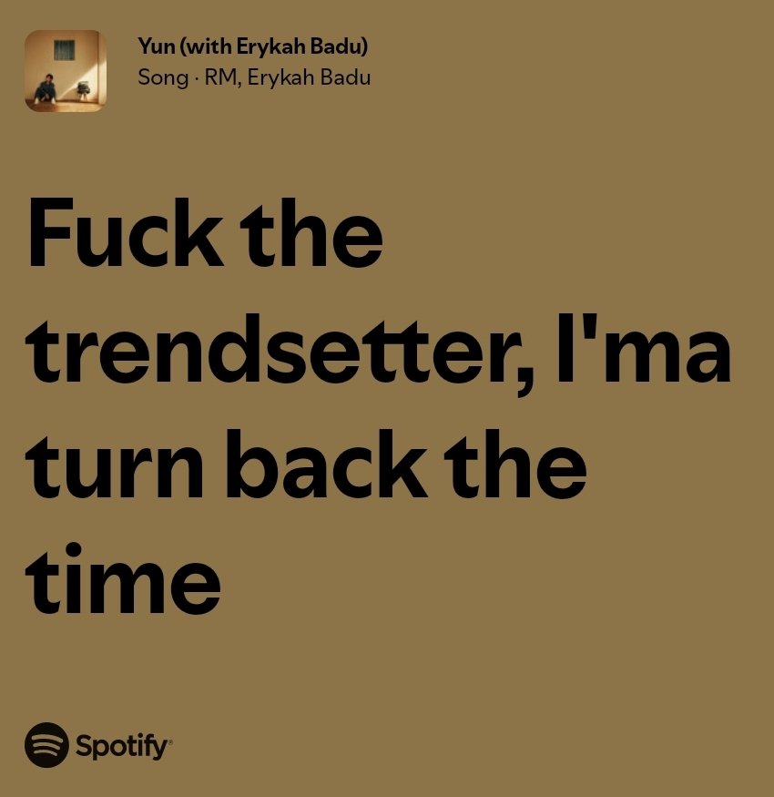 RMofBTS_Lyrics's tweet image. RM - Yun ft. Erykah Badu
💿open.spotify.com/track/3F3PuqGi…