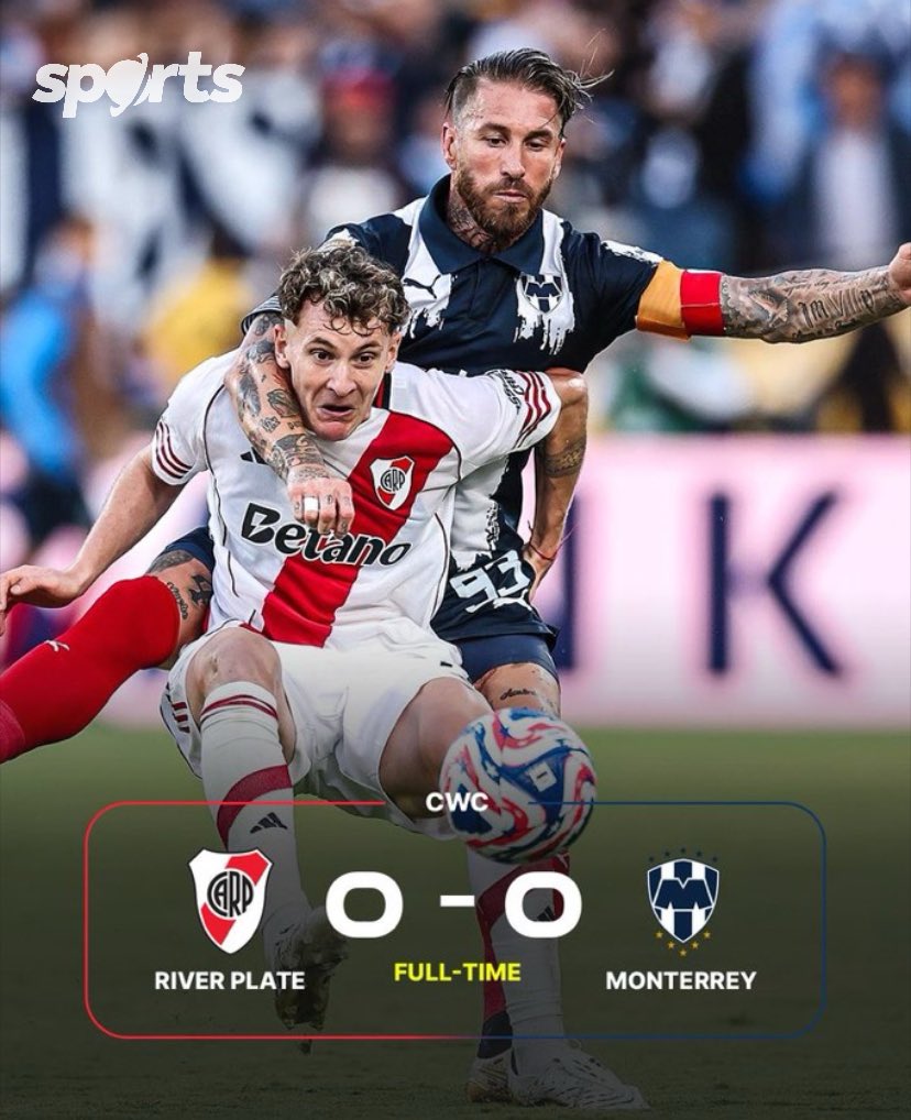 planetsports_tv's tweet photo. River Plate y Monterrey se conforman con un empate sin goles 😬 https://t.co/AlPD7Ostf5