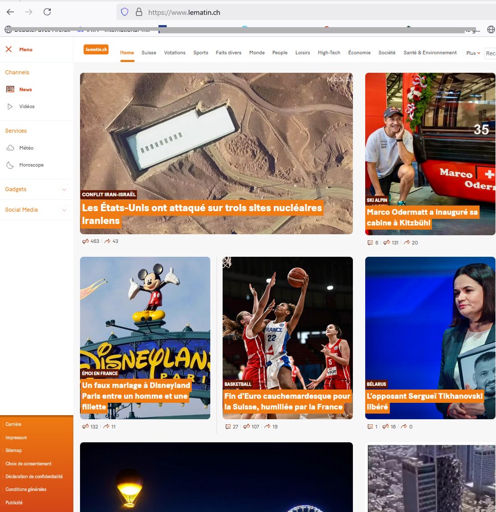Switzerlandhunt's tweet photo. https://t.co/zH14LV09Mw, un site sur le point de fermer ses portes ! Avec une mise en page digne d’un média qui a déjà plié bagage, il ne manque plus qu’un design graphique sans aucun attrait visuel ni professionnalisme. Quel régal !
#MediaSuisse #LeMatin #Suisse https://t.co/mX2fiVG8KS
