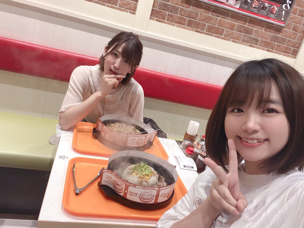 2人でペッパーランチ食べたよ🥩🍴😋
スタミナつけて夏バテ対策だ！！