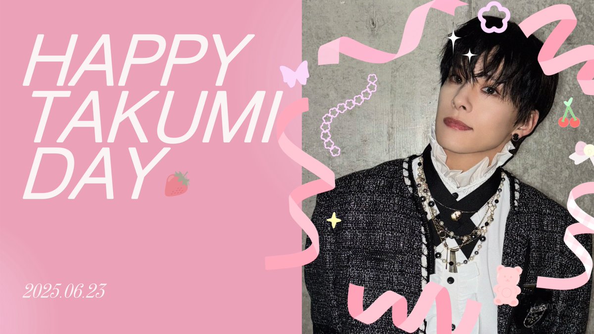 ୨୧‥∵‥‥∵‥‥∵‥‥∵‥‥∵‥‥∵‥୨୧
#HappyTakumiDay
#拓実くん明日も晴れるよ 
୨୧‥∵‥‥∵‥‥∵‥‥∵‥‥∵‥‥∵‥୨୧

拓実くん、26歳のお誕生日おめでとうございます🎉
今年も安全第一で素敵な一年を過ごせますように

#JO1 <a href="/official_jo1/">JO1</a>
