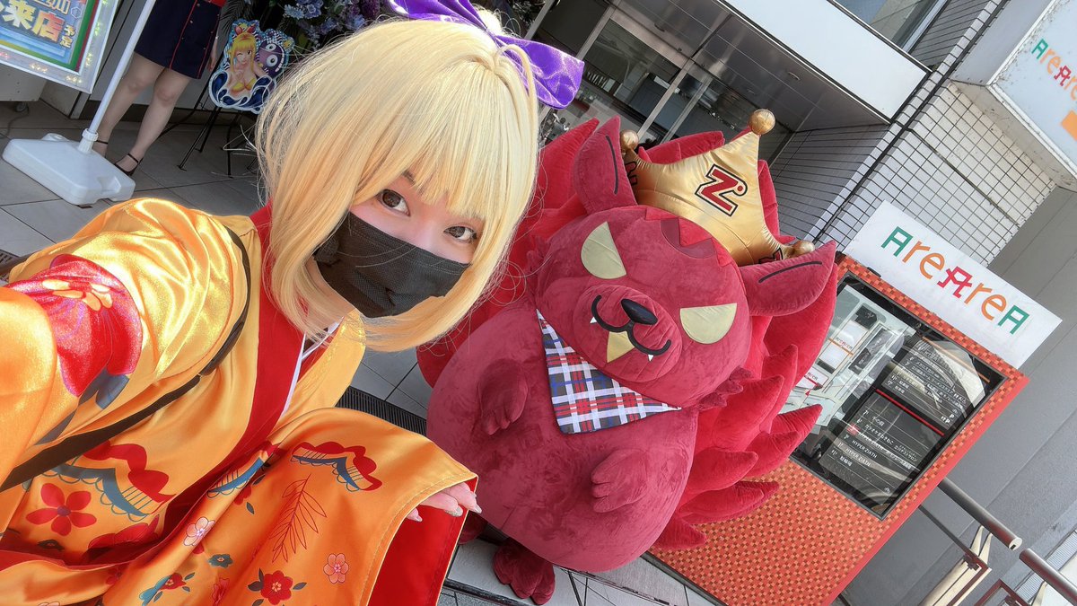 休憩から戻りました！
後半がんばりま！！！

当たりますように🥺🥺
#ハイパージアス立川 店のマスコットキャラクターとパシャリ✨
#PR