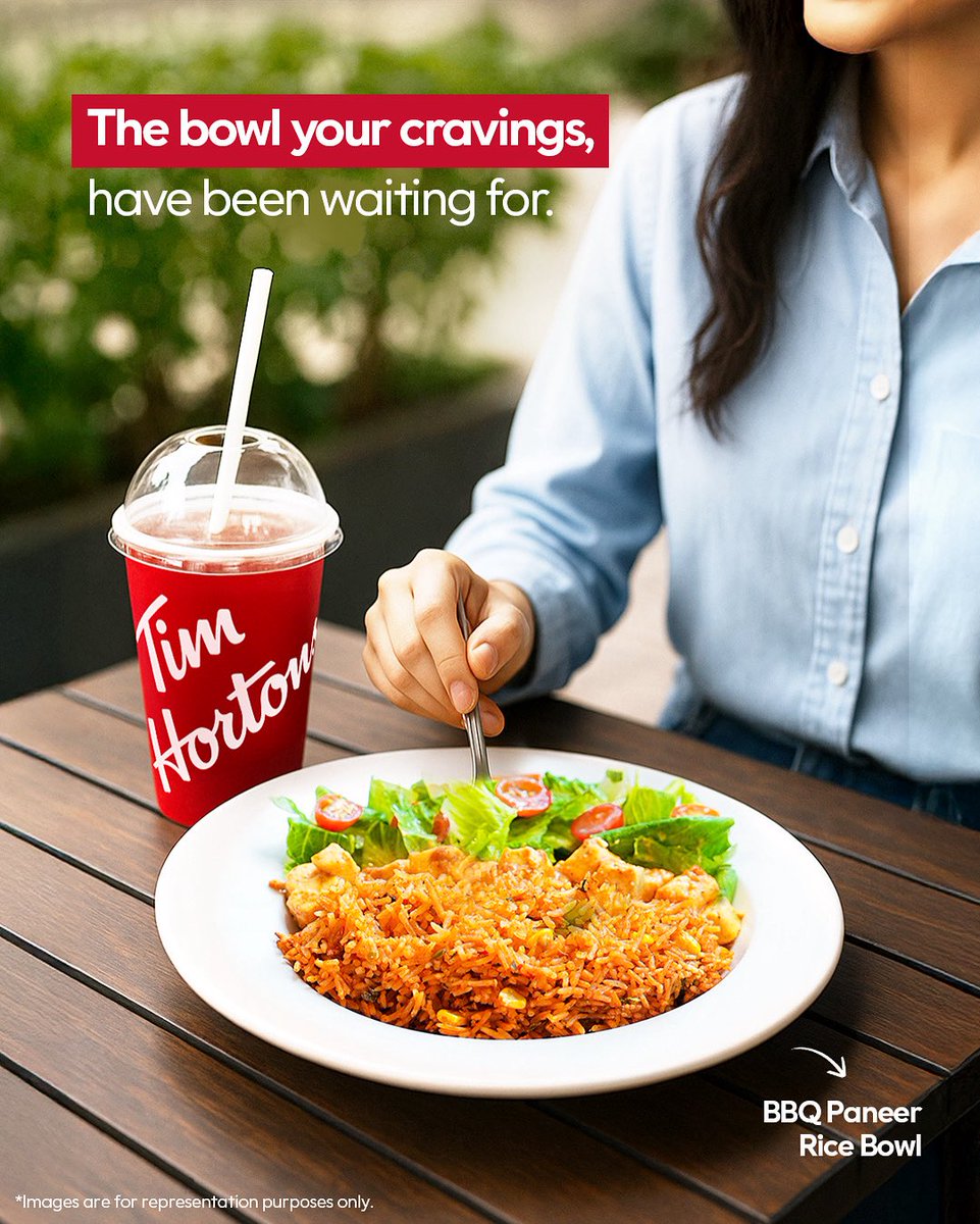 Cravings, meet your match. 🍚
Get the BBQ Paneer Rice Bowl for just ₹199!

📍Available at all Tim Hortons outlets (except airports).
*T&amp;C apply.

#TimHortonIndia #RiceBowls #JustAt199