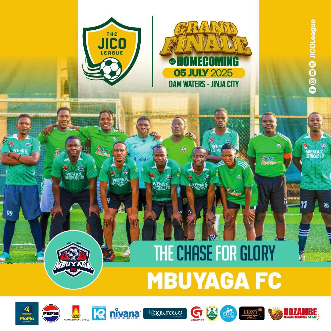 “Determination isn’t imagination—it’s commitment,” says Mr. Bigoli of The Noisy Boys 🔊

<a href="/MbuyagaFC/">MBUYAGA FC</a> sits 4th, level with <a href="/SolidaFC1/">Solida Fc 🏆🏆 - JICO League</a> 4pts off the top. Facing <a href="/MboyoFc/">Mboyo Fc ⭐️</a> &amp; <a href="/ClassJico_06_08/">MBOKYA FC Class 2006/08</a> , it’s now or never in their Chase to Glory! ⚔️

📅 5th July | Dam Waters
#JicoLeagueFinale