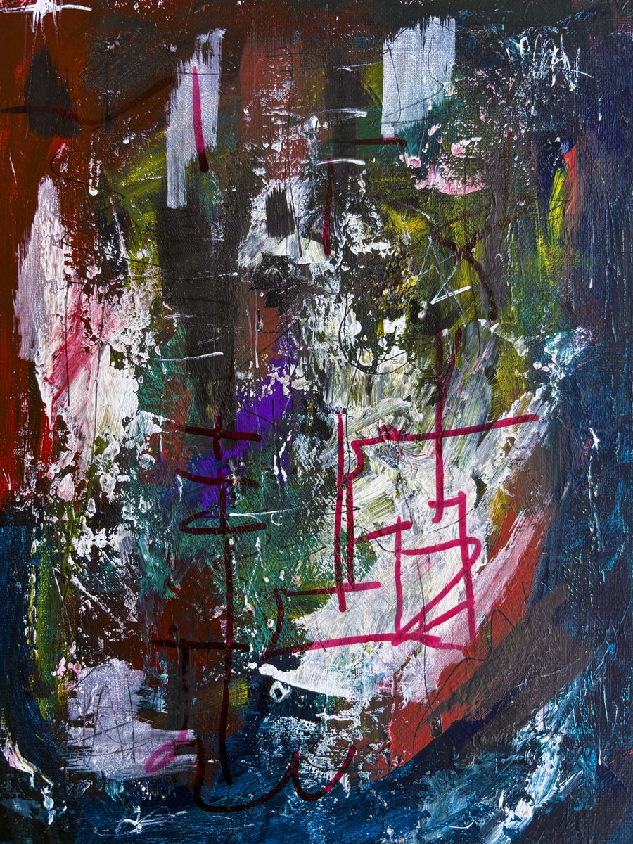 Hello abstract lovers 👋

Red lines calm my soul
An instinctive, uncontrolled flow that rationalises brushstroke after brushstroke, layer after layer, and finds calm in a marker that leaves red lines.

1/1 available on <a href="/objktcom/">objkt.com</a> 
objkt.com/tokens/KT1Mpqo…
