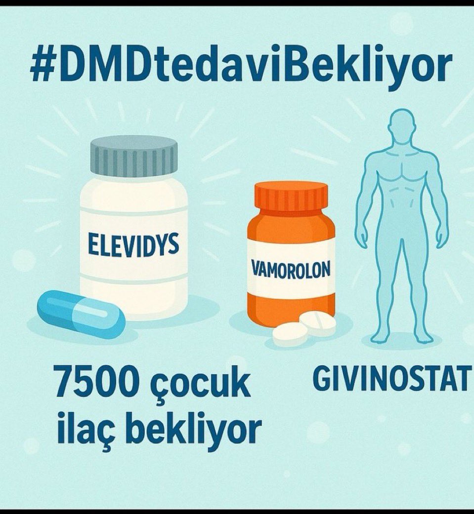Hadiye Efe (@hadiye_efe) on Twitter photo DMD kas hastası olan evlatlarımız Amerikada #fda onayı alan #Elevidys isimli gen terapisiyle yaşama tutunacaklar.
Hep birlikte onların umudunu gerçeğe dönüştürelim🇹🇷
#DMDtedaviBekliyor🎈
<a href="/saglikbakanligi/">T.C. Sağlık Bakanlığı</a> <a href="/tcbestepe/">T.C. Cumhurbaşkanlığı</a> <a href="/drmemisoglu/">Prof. Dr. Kemal Memişoğlu</a> <a href="/suayipbirinci/">Doç. Dr. Şuayıp Birinci</a>
#pazar
#yks2025
#FatihAltaylı DMD kas hastası olan evlatlarımız Amerikada #fda onayı alan #Elevidys isimli gen terapisiyle yaşama tutunacaklar.
Hep birlikte onların umudunu gerçeğe dönüştürelim🇹🇷
#DMDtedaviBekliyor🎈
<a href="/saglikbakanligi/">T.C. Sağlık Bakanlığı</a> <a href="/tcbestepe/">T.C. Cumhurbaşkanlığı</a> <a href="/drmemisoglu/">Prof. Dr. Kemal Memişoğlu</a> <a href="/suayipbirinci/">Doç. Dr. Şuayıp Birinci</a>
#pazar
#yks2025
#FatihAltaylı
