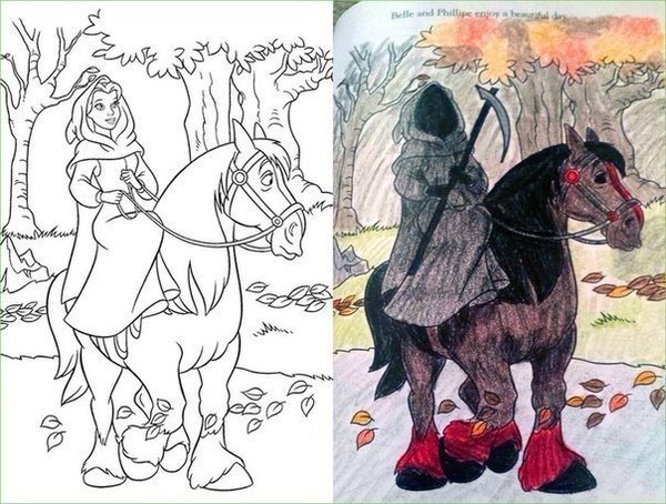 Дочурка раскрасила