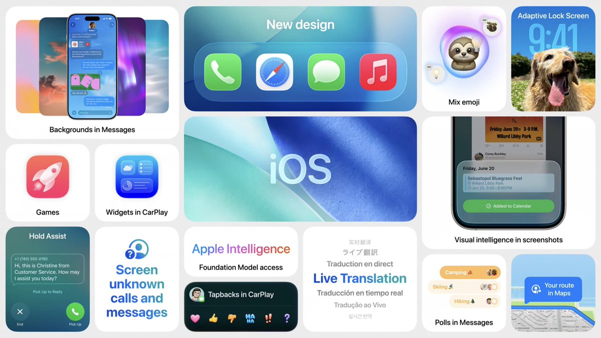 privatetalky's tweet photo. iOS 16, 17, 18 and 26 Bento infographic Apple has been heavily focused on customization in recent years.

Which update was the biggest in your opinion? 👀 https://t.co/Qg2KWNckI0