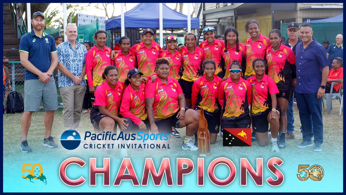 Czarsportz Global - Associate Cricket World (@emerging_96) on Twitter photo Massive Congratulations to <a href="/cricket_png/">Official Cricket PNG</a> Women's Team (Lewas) on winning the Pacific Invitational Tournament in Port Moresby. Kudos to PacificAus Sports and Cricket Australia for organising the event, and also the Australian Indigenous team on their participation. Massive Congratulations to <a href="/cricket_png/">Official Cricket PNG</a> Women's Team (Lewas) on winning the Pacific Invitational Tournament in Port Moresby. Kudos to PacificAus Sports and Cricket Australia for organising the event, and also the Australian Indigenous team on their participation.