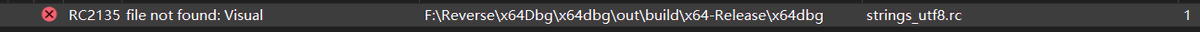 Andy6888's tweet photo. @x64dbg build fail https://t.co/EXYPZbXVbl