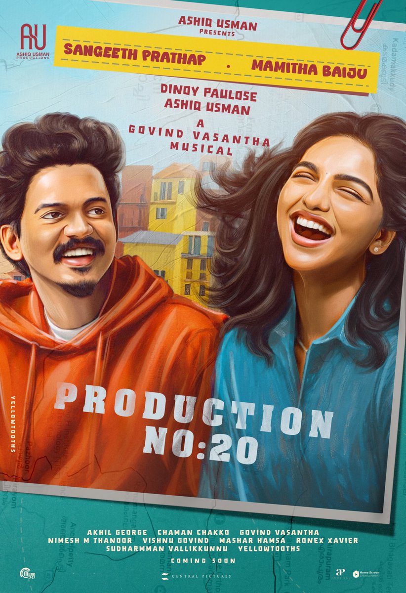 AbGeorge_'s tweet image. Following the tremendous success of the super blockbuster #Premalu, #MamithaBaiju is set to star as the lead in her next Malayalam film alongside #SangeethPrathap as the hero.

From the Writer Of #ThaneermathanDinangal, #DinoyPaulose's debut directorial

Producer:Ashiq Usman