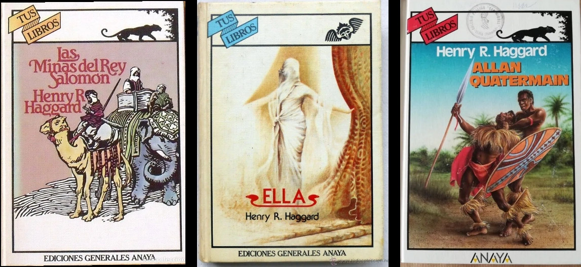LibrosVintage's tweet image. Ediciones Generales #Anaya eligió las mismas tres novelas de #RiderHaggard para que formaran parte de  #TusLibros: 

- &apos;Las minas del rey Salomón (núm. 6)
- &apos;Ella&apos; (núm. 35)
- &apos;Aventuras de Allan Quatermain&apos; (núm. 116)

Henry Rider Haggard (22 jun 1856-14 mayo 1925)