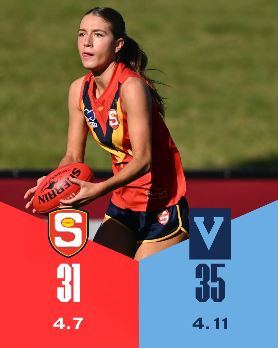SA U18 Girls go down to Vic Metro in Game One of the 2025 Marsh AFLW National Championships.