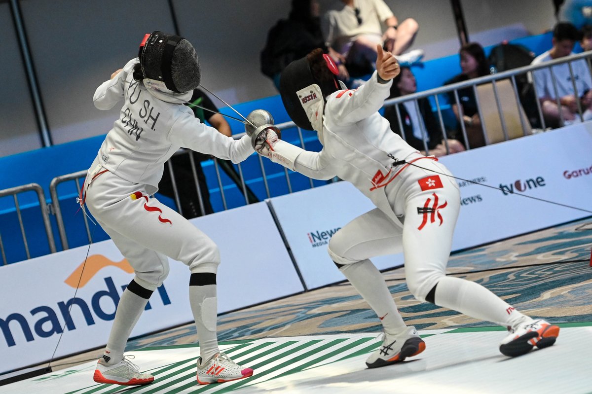 FIE_fencing's tweet photo. Day 6 at the 2025 Asian Fencing Championships in Bali! 🇮🇩 - Highlights from the Women’s Team Epee semi-finals!🤺
🇨🇳 China defeated 🇭🇰 Hong Kong China 45-31, while 🇰🇷 Korea overcame 🇯🇵 Japan 45-27 to reach the final! 💥🏆

Stay tuned:
📊 Full Results: https://t.co/BUAYuoCdip
📺 Watch live: https://t.co/qzLKm9Rva2

#fencing #escrime #esgrima #FIE #AsianChampionships #Bali2025 #Indonesia #zonalchampionships #epee
📸 Eva Pavia Gomes | #BizziTeam
