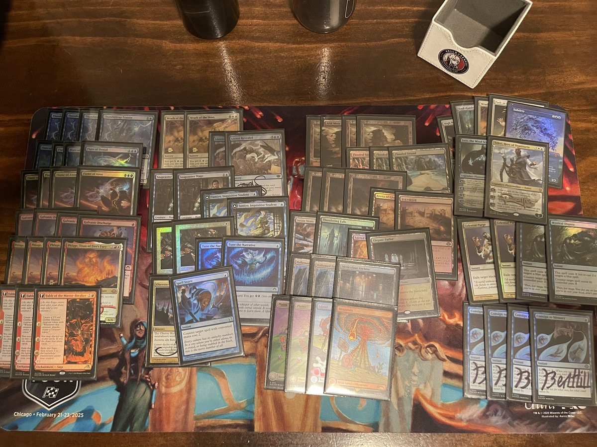 Mrtoolshed_'s tweet photo. 6-1-1 at the 5pm rcq with @TSPJendrek jeskai. Only loss was the mirror. Deck felt really good. Phlage is a hell of a drug. Played a few planeswalkers to beat down on black white some more and it paid off beating it twice. Played Tamiyo over Oracle of tragedies because I like her. https://t.co/2kwBXndVXG